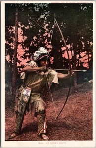 1905 Native Americana / Indian Postcard "8021. AN OJIBWA BRAVE" Detroit Photo. - Imagen 1 de 2