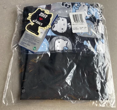 2011 亚瑟士 x HELLO KITTY 女士运动 CROP TANK TOP 全新小号黑色 Lt. Blue — 第 1/2 张图片