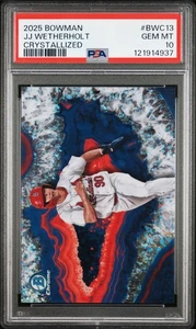 2025 Bowman JJ Wetherholt #BWC-13 Crystallized SSP Case Hit PSA 10 Cardinals - Picture 1 of 2