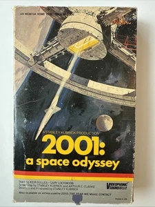 2001 A Space Odyssey (VHS 1985) Rare MGM Book Box Excellent Tested - Foto 1 di 13