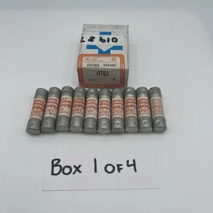⚡ Box of 10 Shawmut Gould ATQ1 Time Delay Midget Fuses 1A 500V | NOS | Tested ⚡ - Picture 1 of 24