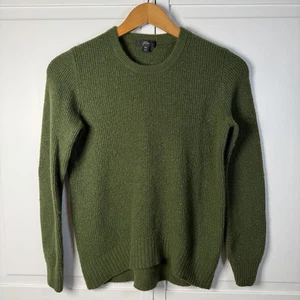 J. Crew | High-Low Waffle Sweater | Supersoft Yarn | Wool Blend | Green | XS - Picture 1 of 7