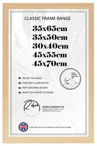 Premium Pine Poster Frame 35x65cm 35x50cm 30x40cm 45x55cm 45x70cm Home Décor - Picture 1 of 8