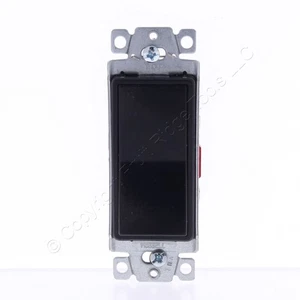 Bryant Hubbell Black Industrial Rocker Switch DOUBLE POLE 20A 120/277V 9902BLK - Picture 1 of 5