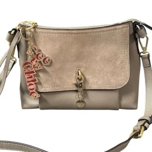 See by Chloe Tan Joan Medium Suede Crossbody Bag with Charms - Picture 1 of 11