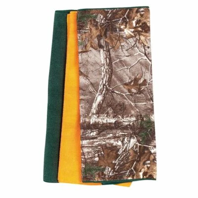 RealTree LifeLine Microfiber Towels - 3 Pack - Green, Orange, & Camo - New