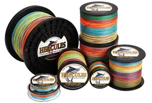 HERCULES Sea Saltwater Fishing 9 Strand Braid Line Multicoloured 1500m Various - Picture 1 of 24