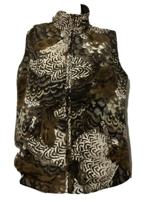 Chaleco reversible para mujer con cremalera completa, cuello alto. Foto 1 de 4