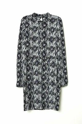 H&M Divided - snakeskin animal Print Dress jersey open back stretch Size 6 NEW  - Image 1 of 4