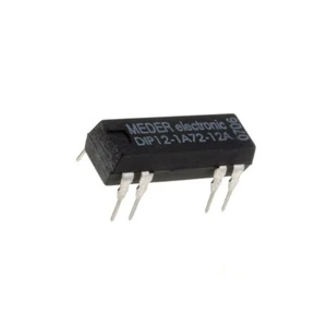 DIP12-1A72-12A Relais: Reed SPST-NO USpule : 12VDC 1A max.200VDC max.200VAC MEDE - Picture 1 of 1