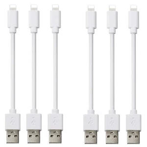 Mini 12 inch Short I phone Charger Cable Fast Charging Cord 1FT 6 Pack NEW - Picture 1 of 12