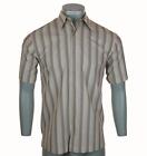 New Men's Alfani Short Sleeved Shirt Modal Striped Small Medium