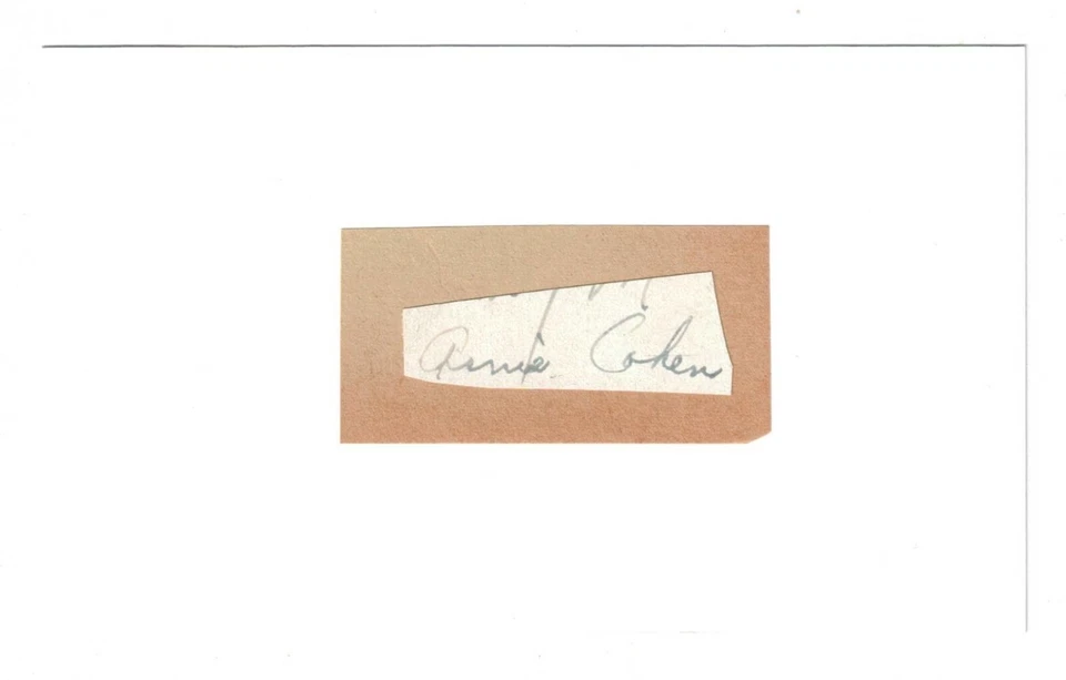 Arnold Cohen Cut Signature! Signed! Detroit Tigers! Minor League! Autograph! - Image 1 of 1