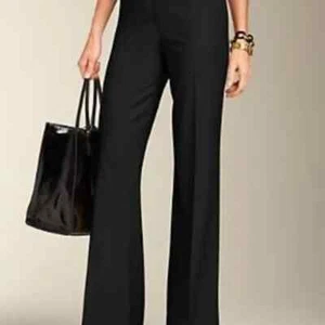 $99 NWT TALBOTS 14 Pants Signature Flared Leg Black Stretch Cotton - Picture 1 of 5