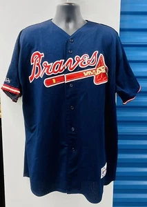Vintage Majestic Atlanta Brave's Herren genähtes Trikot - sehr guter Zustand (G3B3) - Bild 1 von 10