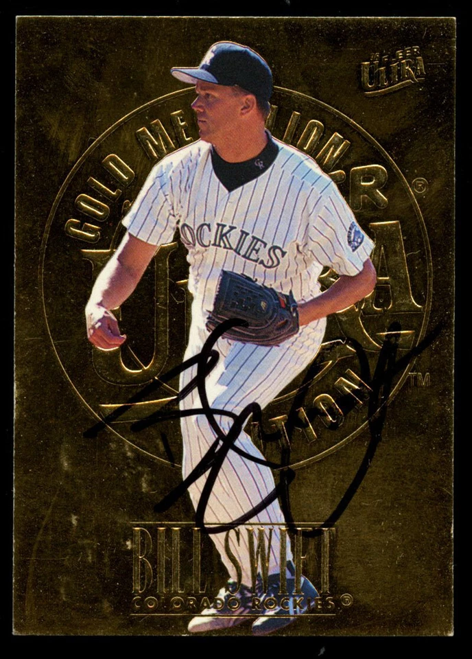 Tarjeta coleccionable de béisbol Fleer Ultra 1996 autografiada firmada por Bill Swift #193 Foto 1 de 1
