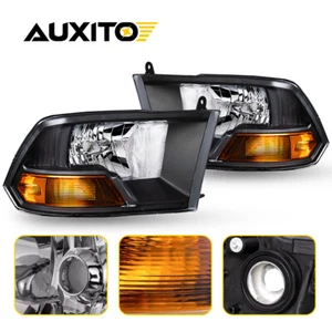 2X Headlights For 2009-2012 Dodge Ram 1500 2500 3500 Housing Clear Lens Lamp 12V - Picture 1 of 11