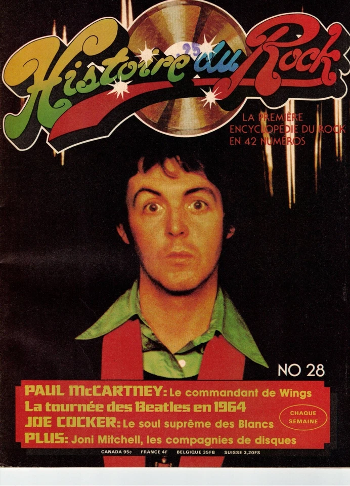 Histoire du Rock No. 28 Paul McCartney, Joe Cocker, Joni Mitchell, Beatles - Image 1 of 1