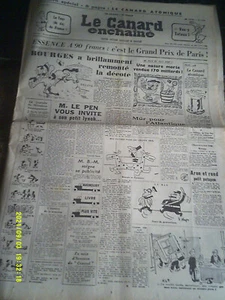 1957 ET 1962   2 JOURNAUX CANARD ENCHAINE  JEAN MARIE LE PEN GUERRE D ALGERIE - Picture 1 of 2
