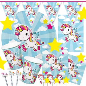 EINHORN BABY - Geschirr Deko Regenbogen Kindergeburtstag Unicorn Kinder Party  - Bild 1 von 18