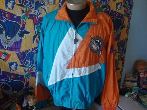 Vintage 90's Florida Marlins Pro Player Windbreaker Jacket L Cover