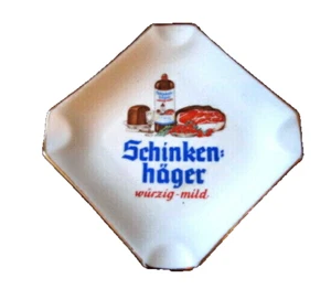 VINTAGE SCHINKEN HAGER ZIGARRENASCHENBECHER WURZIG MILD ALTENKUNSTADT BAYERN - Bild 1 von 7