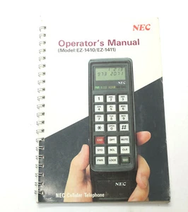 NEC EZ-1410 / EZ-1411 Operator's Manual 1986 Cellular Telephone Car Phone Cell - Picture 1 of 4