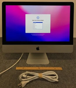Apple iMac A1418 MK452LL/A 2015 4K 21.5" AIO i5-5675R 16GB RAM 512GB SSD w/Cord - Picture 1 of 4