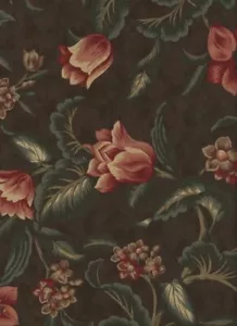 BTHY Ella's Linen Closet Blackbird Designs Moda Large Floral Green Background - Picture 1 of 3