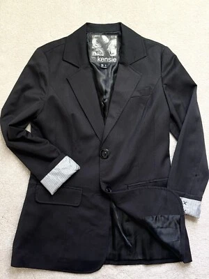 Kensie Women's Blk Double Button Blazer Jacket - Lined - Sz Lrg - Casual/Formal - Image 1 of 4