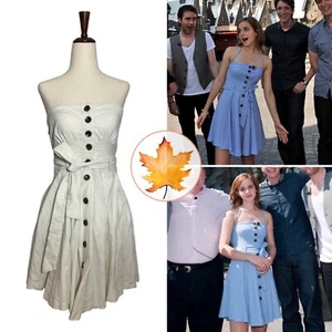 MODCLOTH Kanvas Zanzibar Belted Strapless Prairie Dress Cream S ASO Emma Watson - Picture 1 of 15