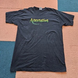 T-shirt grafica Alternative AJT Y2K 1997 adulto 2XL nera punto singolo XXL X0b - Foto 1 di 14
