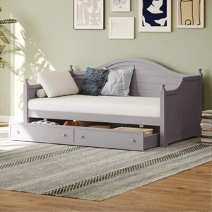 Twin Daybed with Storage Drawers Modern Daybed Frame for Living Room - Picture 1 of 53