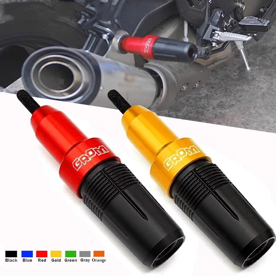 For HONDA GROM MSX125 2014-2023 CNC Exhaust Sliders Crash Pads Frame Protector - Image 1 of 4