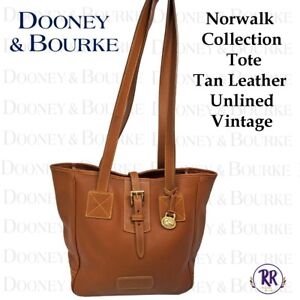 Dooney & Bourke Norwalk Collection Tote Tan Skóra Bez podszewki Vintage