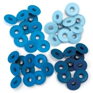 We R Memory Keepers Blue Wide Eyelets 40pc - Picture 1 of 1