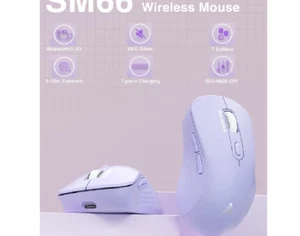 SOLAKAKA SM66 Wiederaufladbare Maus Leise Dual Mode Kabel/Wireless - Bild 1 von 1
