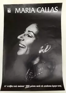 MARIA CALLAS GREECE by EMI PHOTO POSTER THE DIVA OF THE CENTURY GREEK ED. 1980's - Picture 1 of 5