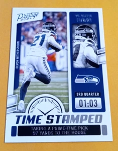 2024 Panini Prestige Time Stamped Devon Witherspoon #TS-DWS - Seattle Seahawks - Imagen 1 de 2