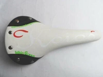 NUEVO Sillín Bikingreen Koior "255g" Blanco con Riel Balck Cr-Mo De Colección Pista Fixie Foto 1 de 2
