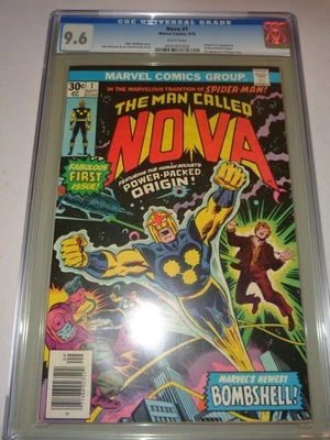 NOVA #1 - CGC 9,6 NM+ (1976; Origen y 1ª App. de Nova; páginas blancas) Foto 1 de 3