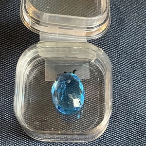 JTV Blue Topaz Oval Shaped Loose Stone Gem - Picture 1 of 3