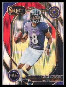 2024 Select Football #227 Lamar Jackson Red Black Shock Baltimore Ravens - Bild 1 von 2