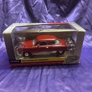 New JOHNNY LIGHTNING 1951 STUDEBAKER COMMANDER Red 1:24 Brand NEW - Picture 1 of 7