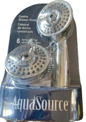 Shower Head AquaSource 抛光铬 (2.5-GPM (9.5-LPM) {C7} — 第 1/4 张图片