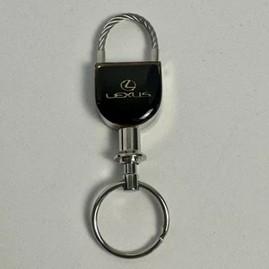 VINTAGE LEXUS BLACK & SILVER KEY RING KEY CHAIN  POHANKA LEXUS VALET New - Picture 1 of 6