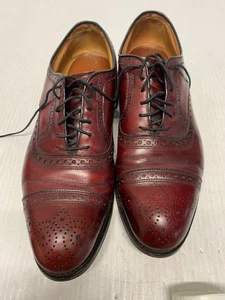 Allen Edmonds Zapatos Oxford Cuero Vino Tinto 8 1/2 Para Hombre ENVÍO GRATUITO - Imagen 1 de 12