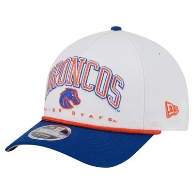 Men's New Era White/Royal Boise State Broncos Arch Two-Tone Rope 9FORTY A-Frame - Image 1 of 4