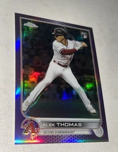 ⚾️ ALEK THOMAS ROOKIE PURPLE REFRACTOR 2022 Topps Chrome Update #USC12 Arizona - Picture 1 of 2