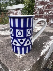 Tasse à café Dansk Arabesque bleu cobalt et blanc 10 oz excellent état - Photo 1/11